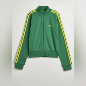 Urban Outfitters iets frans Shrunken Track Jacket - Green - Size Large